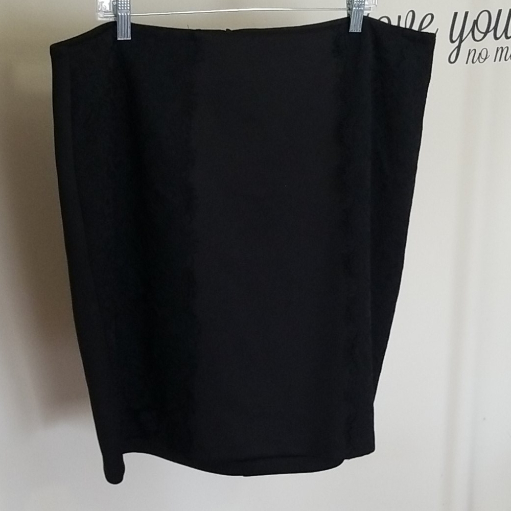 Black skirt with lace on the right and left side